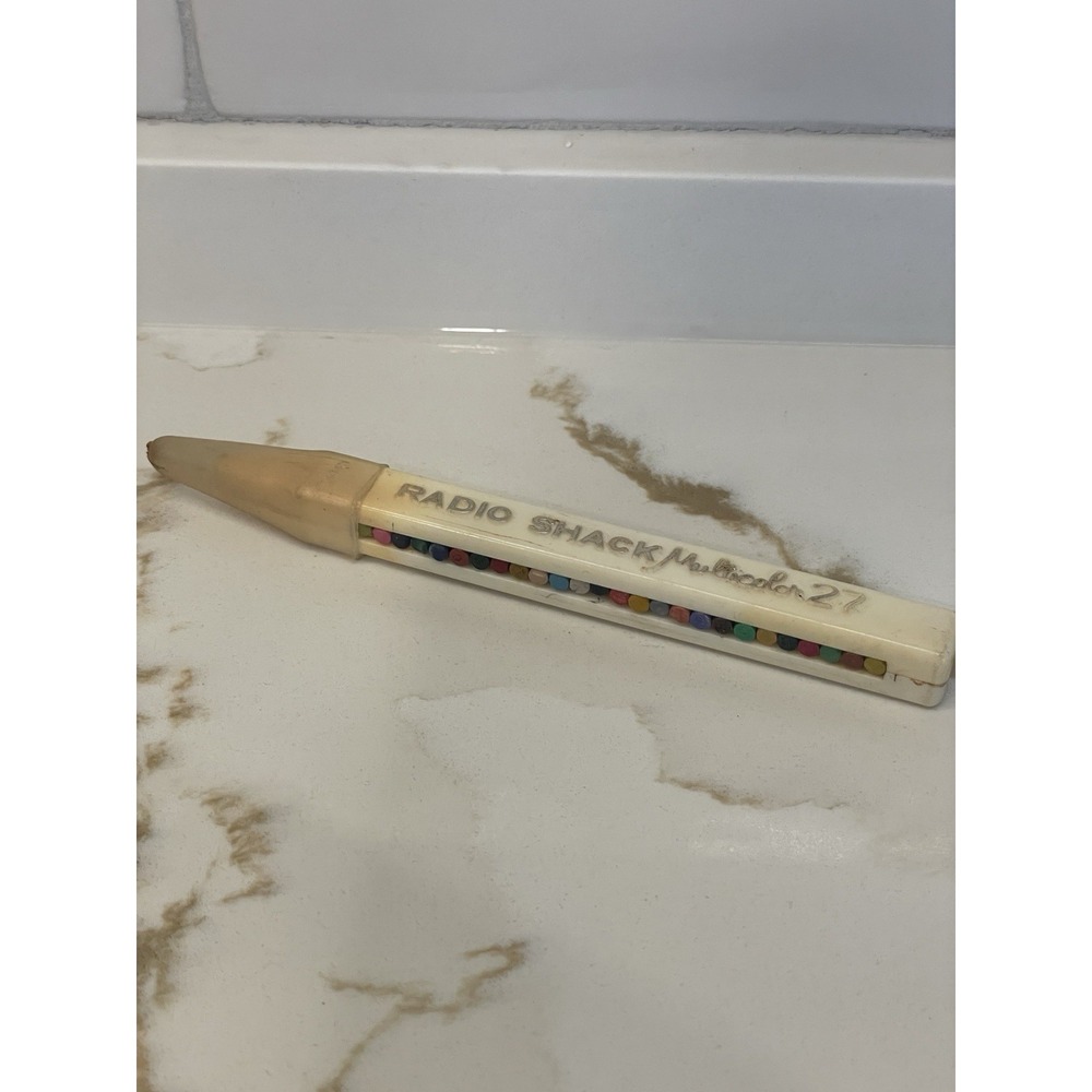 Vintage Radio Shack Multicolor Colored Crayon Pencil 26 Colors Change Tip Used